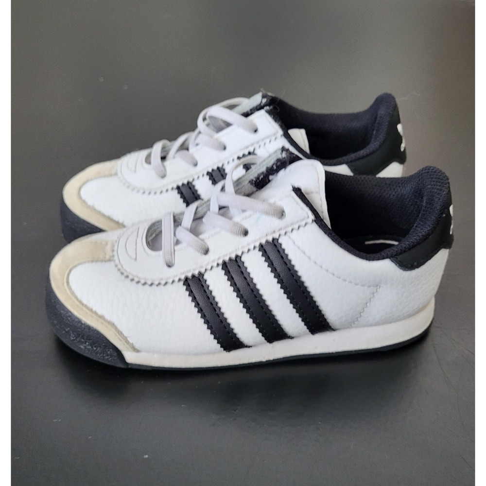 Adidas Originals 9K Little Kids Samoa I Cloud White Black Athletic Shoes Sneaker